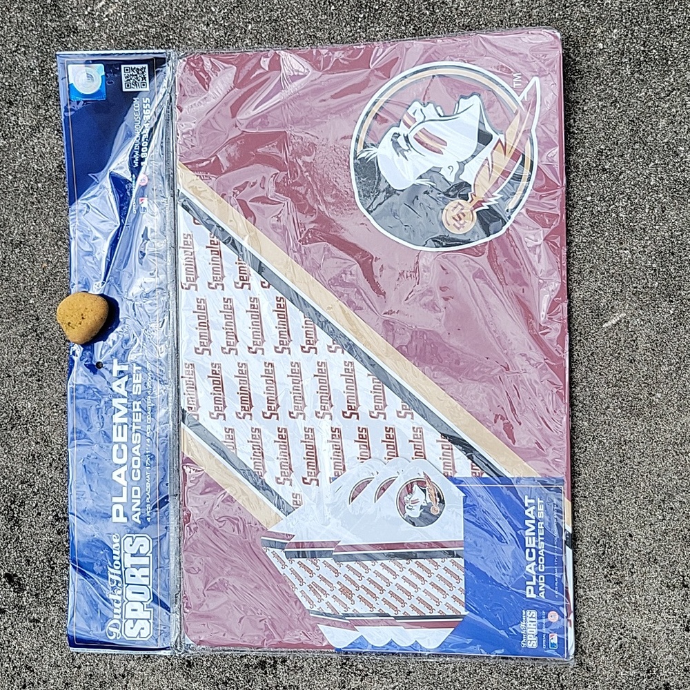 New in Sealed Package: FSU Placemat and Coaster Set